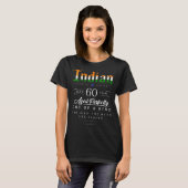 60誕生日ギフトインディアン60歳生まれ年 Tシャツ (正面フル)