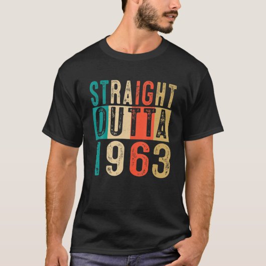 60誕生日ギフトストレートOutta 1963 60年 Tシャツ (正面)