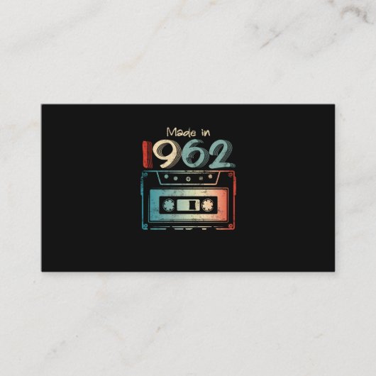 60誕生日ギフト1962年製カセット 名刺 (正面)