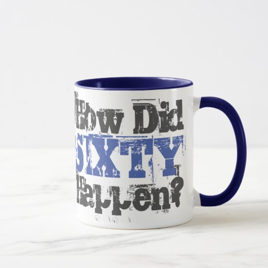 60誕生日ギフト。どうやって60度が起こったの？ マグカップ (右)