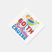 60誕生日クルーズクルージング60歳 スタンダードカクテルナプキン (角)