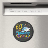 60誕生日クルーズBデイパーティーサークル マグネット (インサイチュ (食洗機))