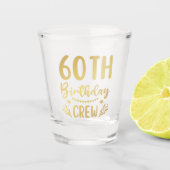 60誕生日クルー60パーティークルー撮影ガラス ショットグラス (正面)