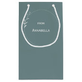 60誕生日グパーソナライズされたリーン スモールペーパーバッグ (裏面)