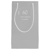 60誕生日グパーソナライズされたレイ スモールペーパーバッグ (正面)