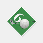 60誕生日ゴルフボール及びクラブ スタンダードカクテルナプキン (角)