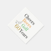 60誕生日ゴルフ応援ビアズミニマルパーティー スタンダードカクテルナプキン (角)