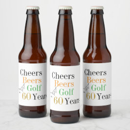 60誕生日ゴルフ応援ビアズミニマルパーティー ビールラベル