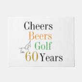 60誕生日ゴルフ応援ビアーズミニマル ドアマット (正面)