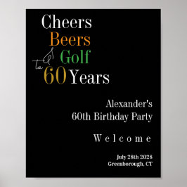 60誕生日ゴルフ応援ビーズウェルカム ポスター