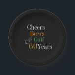 60誕生日ゴルフ応援ビーズブラック金ゴールドパーティー ペーパープレート<br><div class="desc">60歳のクール誕生日モダン、ゴルフパーティーデザイン。クラシックブラックとオシンプルレミニマルンジとグリーンのポップを持つ金ゴールドタイポグラフィののデザインである。おもしろい、ゴルフクールとビールをテーマにした60歳の誕生日パーティーに最適。このデザインは完全にカスタマイズ可能で、単にパーソナライズこのボタンを使用して年齢または文字の残りの部分を変更するか、編集ツールを使用して色またはフォントを変更する。あなたもしは救済、パーソナライゼーションと一致する製品、またはカスタム設計のため連絡に、zazzleチャットで私が必要である。</div>