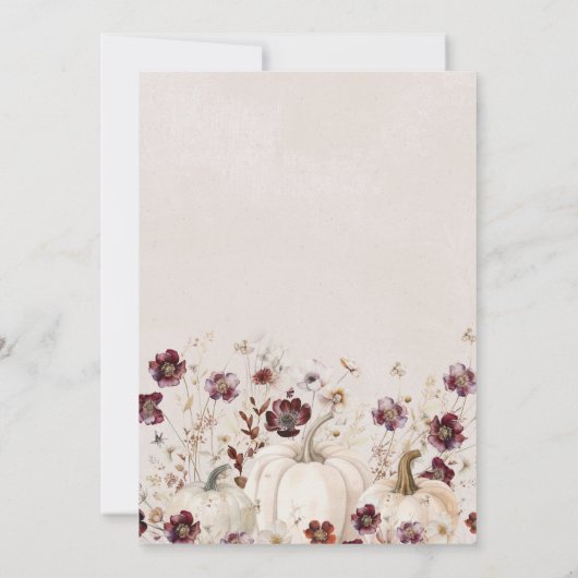 60誕生日サプライズパーティーかぼちゃ山花 招待状 (裏面)