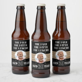 60誕生日ザ・マンザ神話ザ・レジェンドパーティー ビールラベル