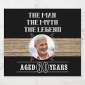 60誕生日ザ・マンザ神話ザ・レジェンドパーティー ビールラベル (シングルラベル)