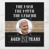 60誕生日ザ・マンザ神話ザ・レジェンドパーティー ワインラベル (シングルラベル)