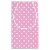 60誕生日スティックガールwithピンク スモールペーパーバッグ (裏面)