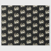 60誕生日スパーカーズオンブラック ラッピングペーパー (フラット)