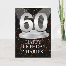 60誕生日スポットライト名刺追加 カード