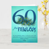 60誕生日テンプレートカード カード (黄色い花)