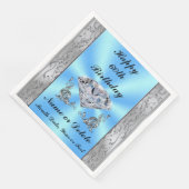 60誕生日ナプキンとテキストとカラー (コーナー)