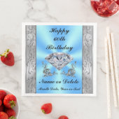 60誕生日ナプキンとテキストとカラー (インサイチュ)