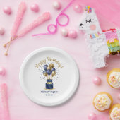 60誕生日ネイビーブルーバルーンケーキ ペーパープレート (パーティー)