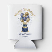 60誕生日ネイビーブルーバルーンケーキ 缶クーラー (裏面)