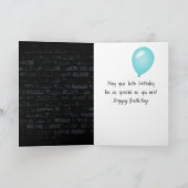 60誕生日ネオンサインオンブリック カード (内部)