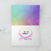 60誕生日ハウンドオンレインボー カード (内部)