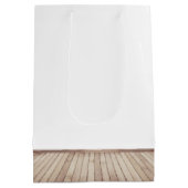 60誕生日バルーン付き椅子に猫 ミディアムペーパーバッグ (裏面)