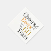 60誕生日ビールと応援ミニマルパーティー スタンダードカクテルナプキン (角)