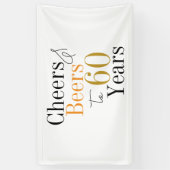 60誕生日ビールと応援ミニマルパーティー 横断幕 (縦)