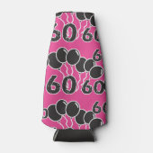 60誕生日ピンクブラック ボトルクーラー (正面)