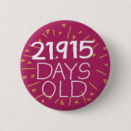 60誕生日ピン60歳の日 缶バッジ