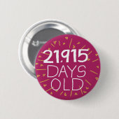 60誕生日ピン60歳の日 缶バッジ (正面&裏面)