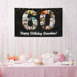 60誕生日フォトコラージバナー(祖父母の場合) 横断幕