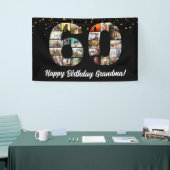 60誕生日フォトコラージバナー（祖父母の場合） 横断幕 (トレードショー)