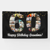 60誕生日フォトコラージバナー(祖父母の場合) 横断幕 (横)