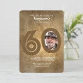 60誕生日フォト招待状 招待状 (スタンド正面)