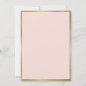 60誕生日フローラピンク金ゴールド水彩フローラ 招待状 (裏面)