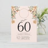 60誕生日フローラ写真パーティー 招待状 (スタンド正面)