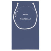 60誕生日ブパーソナライズされたルー スモールペーパーバッグ (裏面)