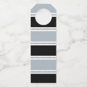 60誕生日ブラックピンクグレーグリッター紙吹雪 ボトルネックタグ (裏面)