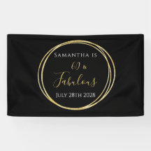 60誕生日ブラック金ゴールド誕生会