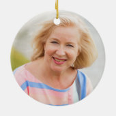 60誕生日ブラック&金ゴールド写真名記念 セラミックオーナメント (裏面)