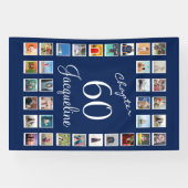 60誕生日ブルーバナー 横断幕 (横)