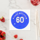 60誕生日ブルーピックボール スタンダードカクテルナプキン (インサイチュ)