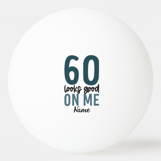 60誕生日プレイヤーに対して自分を見る 卓球ボール (正面)