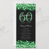 60誕生日プログラムグリーンメニュー+ありがとう 招待状 (正面)