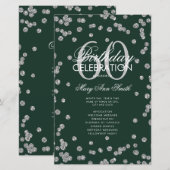 60誕生日プログラムシルバーグリッター（メニューグリーン付） (正面/裏面)